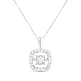 Unstoppable Love Necklace 1/4 ct tw 10K White Gold 19&quot;