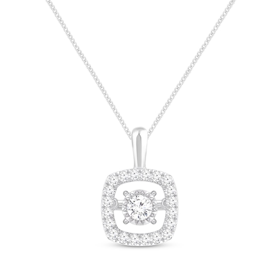 Unstoppable Love Necklace 1/4 ct tw 10K White Gold 19