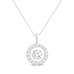 Unstoppable Love Necklace 1 ct tw 14K White Gold 19"