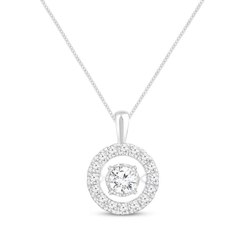 Unstoppable Love Necklace 1 ct tw 14K White Gold 19"