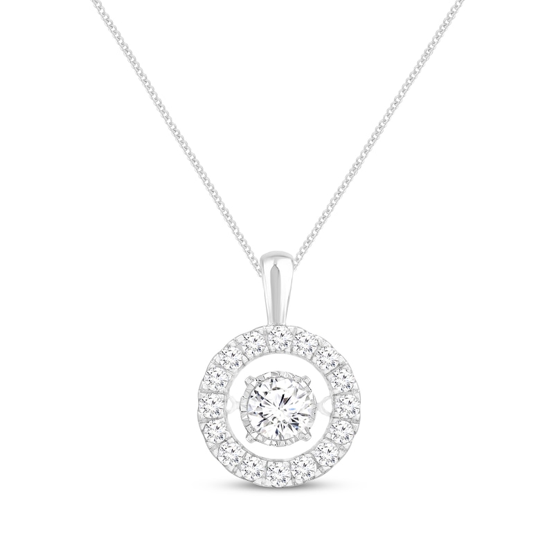 Single Line Anniversary Diamond Necklace Gifts For Women In 14K White Gold