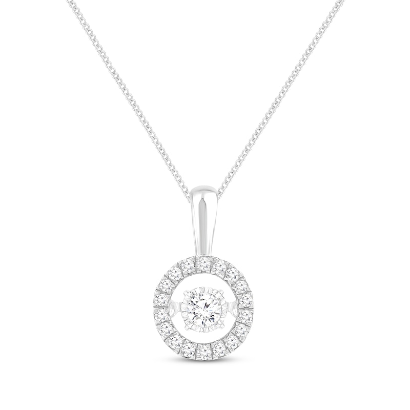 Main Image 1 of Unstoppable Love Necklace 1/4 ct tw 10K White Gold 19&quot;