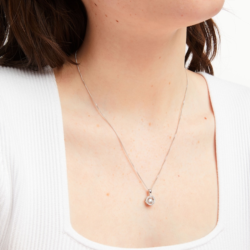 Main Image 2 of Unstoppable Love Necklace 1/4 ct tw 10K White Gold 19&quot;