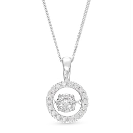 Unstoppable Love Necklace 1/2 ct tw 10K White Gold 19&quot;