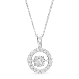 Unstoppable Love Necklace 1/2 ct tw 10K White Gold 19"