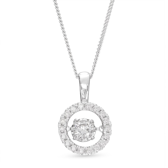 Unstoppable Love Necklace 1/2 ct tw 10K White Gold 19"