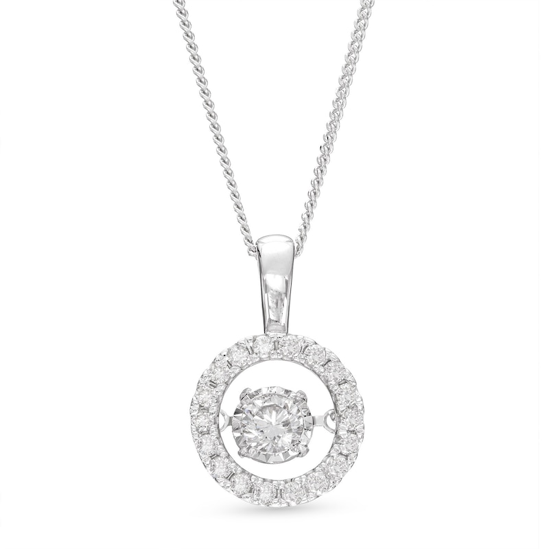 Unstoppable Love Necklace 1/2 ct tw 10K White Gold 19"