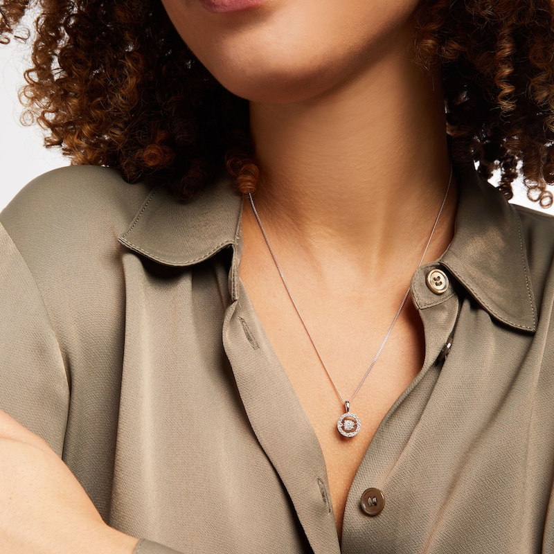 Main Image 4 of Unstoppable Love Necklace 1/2 ct tw 10K White Gold 19&quot;