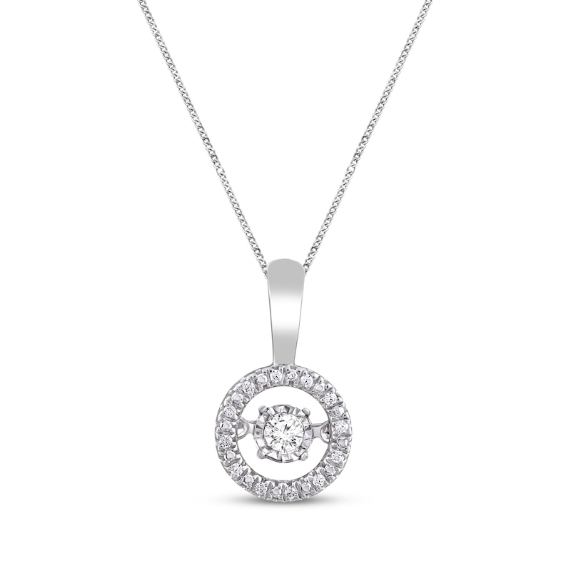 Unstoppable Love Necklace 1/10 ct tw Sterling Silver 19"
