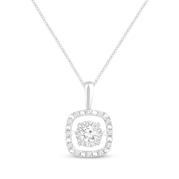 Unstoppable Love Necklace 1/10 ct tw Sterling Silver 19&quot;