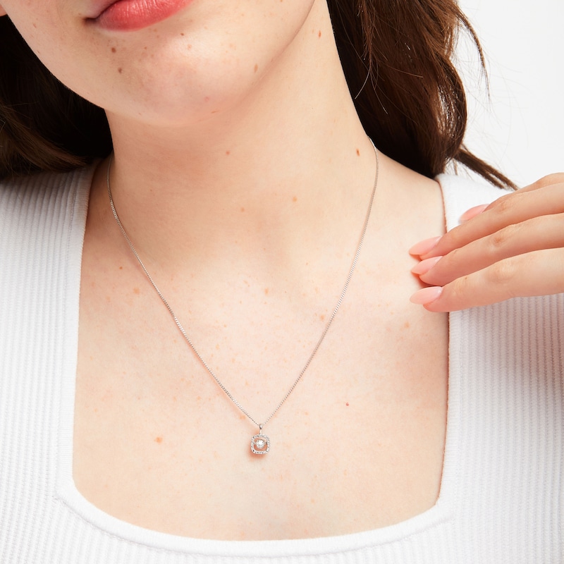 Main Image 2 of Unstoppable Love Necklace 1/10 ct tw Sterling Silver 19&quot;
