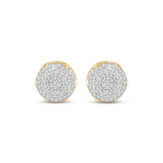 Men's Diamond Earrings 1/4 ct tw 10K Yellow Gold Stud Earrings