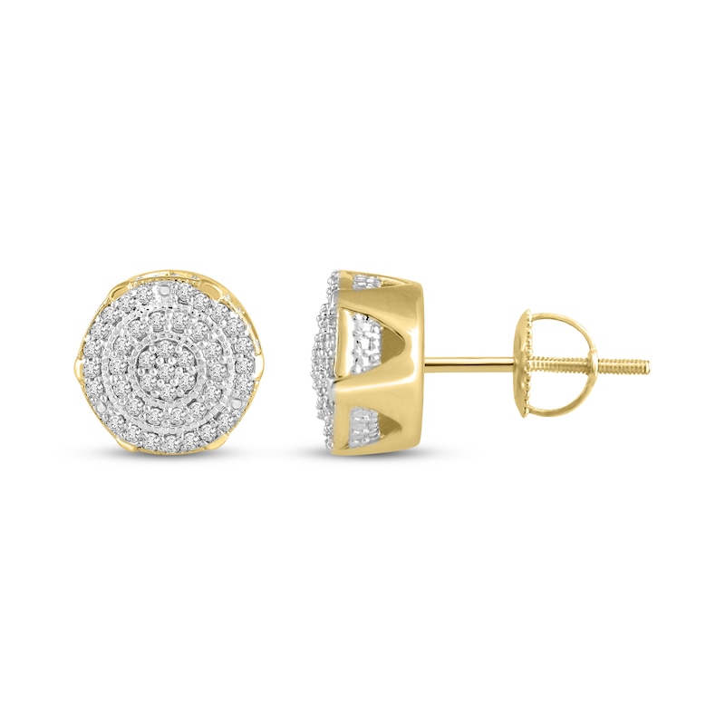 Men's Diamond Earrings 1/4 ct tw 10K Yellow Gold