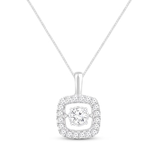 Unstoppable Love Necklace 1 ct tw 14K White Gold 19"