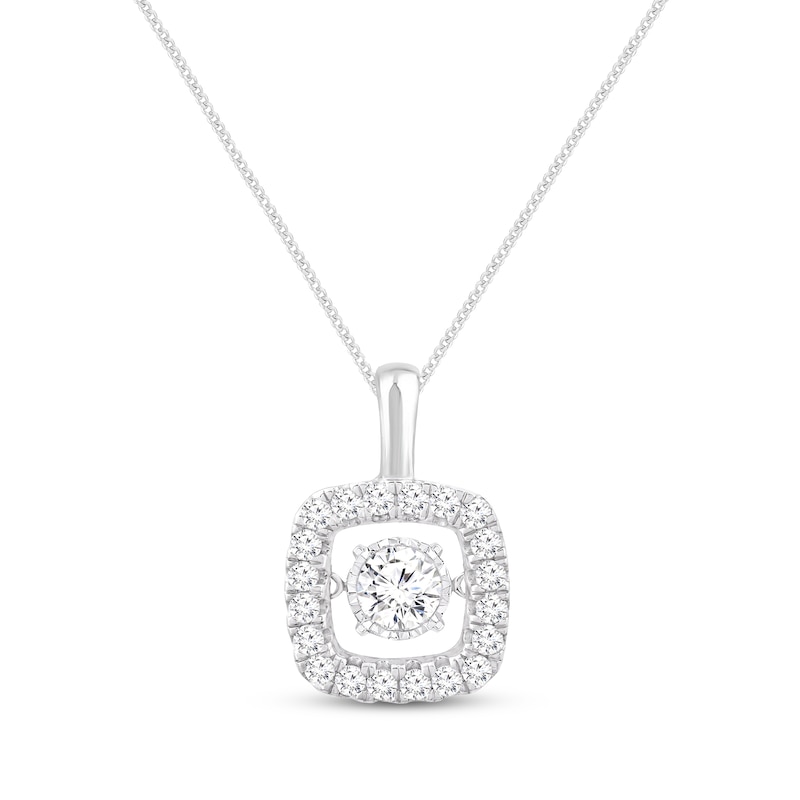 Main Image 1 of Unstoppable Love Necklace 1 ct tw 14K White Gold 19&quot;
