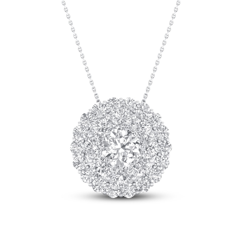 Main Image 1 of KAY Lab-Grown Diamonds Necklace 1-1/4 ct tw 14K White Gold 18&quot;