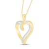 Thumbnail Image 2 of Diamond Heart Necklace 1/6 ct tw 10K Yellow Gold 18&quot;