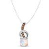 Thumbnail Image 0 of Le Vian Opal Necklace 1/15 ct tw Diamonds 14K Vanilla Gold 18"