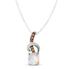 Thumbnail Image 1 of Le Vian Opal Necklace 1/15 ct tw Diamonds 14K Vanilla Gold 18&quot;