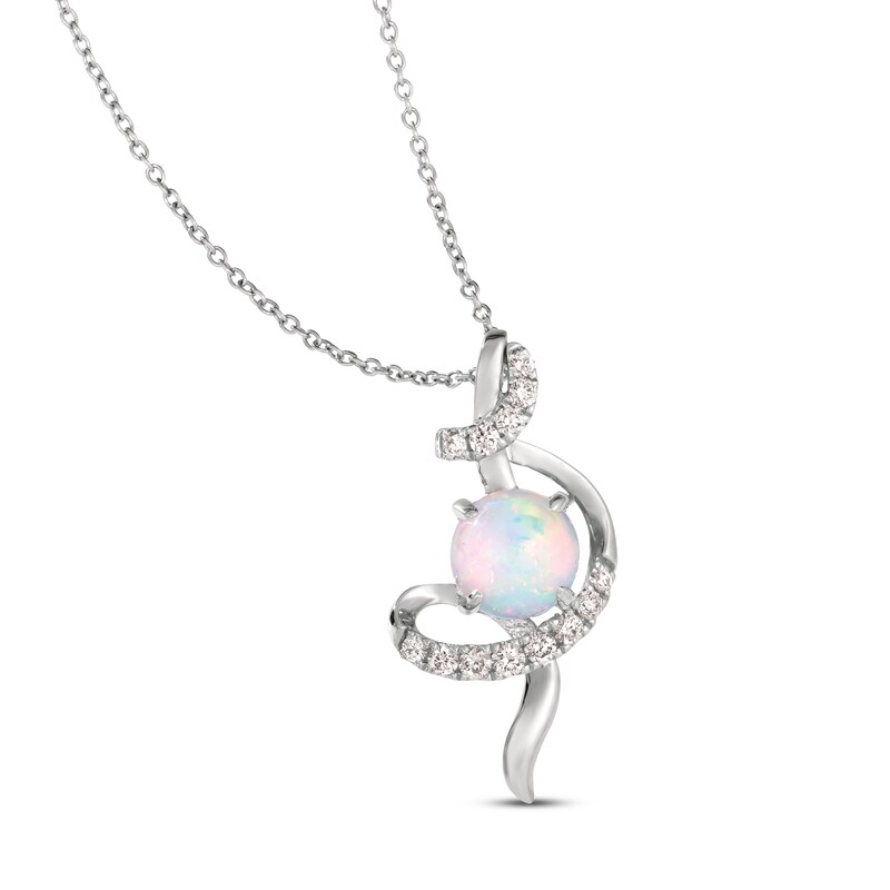 Main Image 1 of Le Vian Opal Necklace 1/5 ct tw Diamonds 14K Vanilla Gold 18&quot;