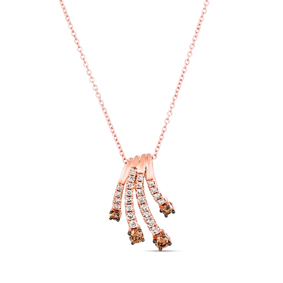 Le Vian Diamond Necklace 1/2 ct tw 14K Strawberry Gold 18"