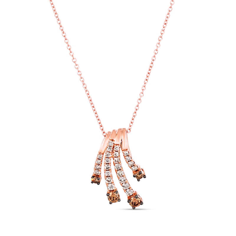 Main Image 1 of Le Vian Diamond Necklace 1/2 ct tw 14K Strawberry Gold 18&quot;