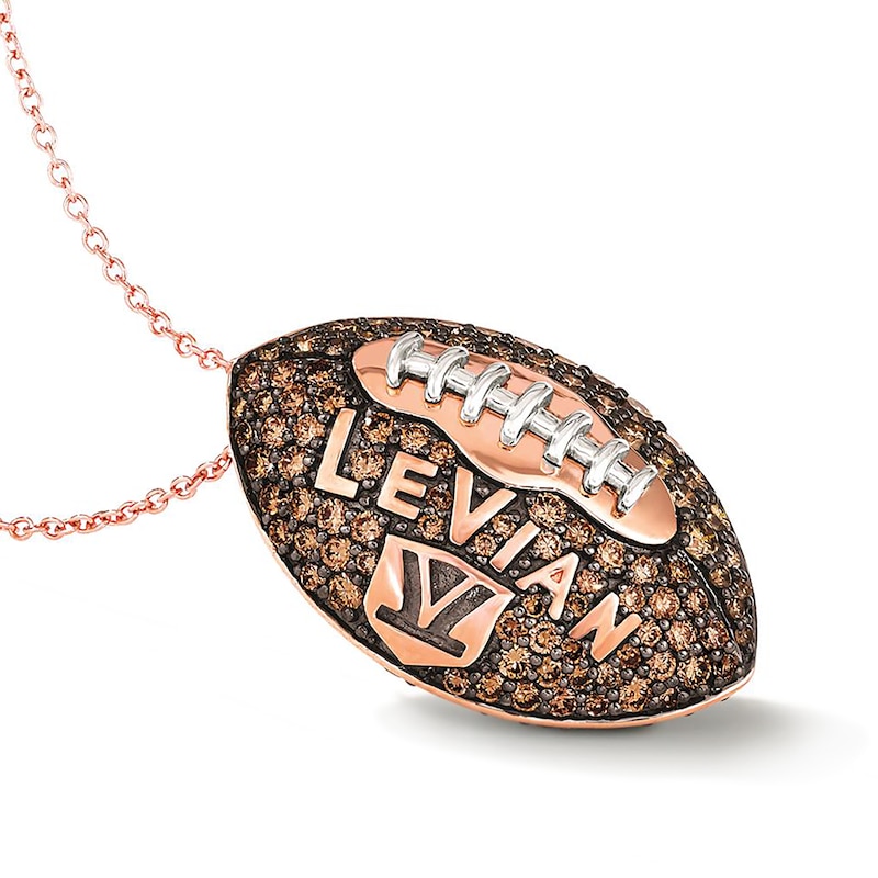 Le Vian Limited Edition Football Necklace 1-1/2 ct tw Diamonds 14K Two-Tone Gold 18"