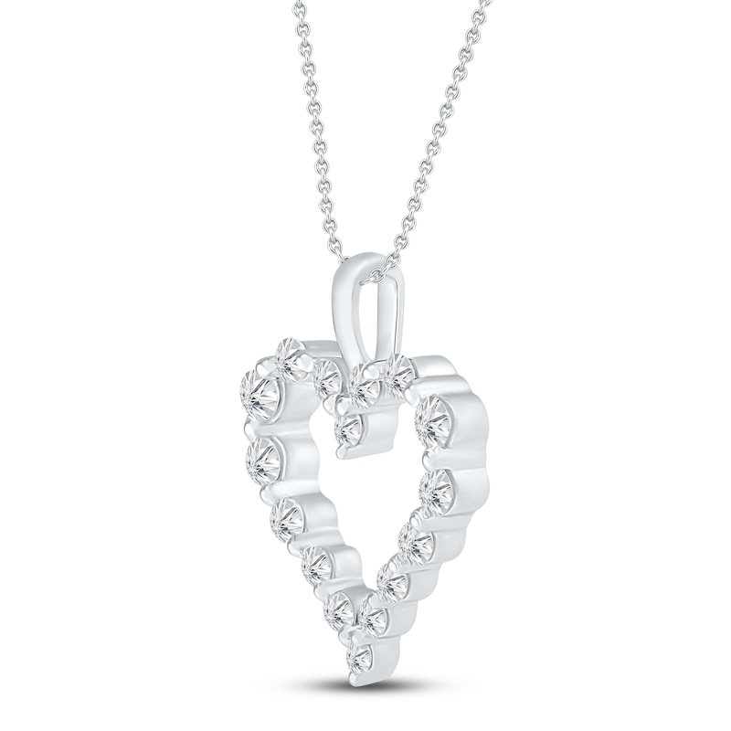 3/4 CT. T.W. Diamond Lock Pendant in 10K White Gold