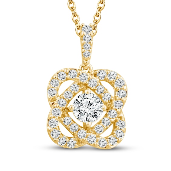 Center of Me Diamond Necklace 1-1/2 ct tw 14K Yellow Gold 18"