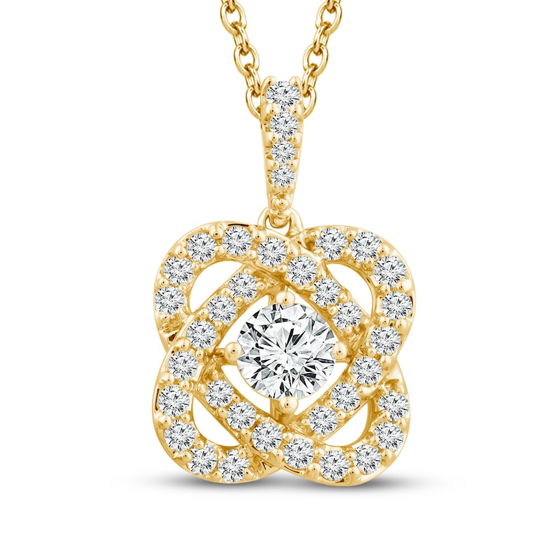 Center of Me Diamond Necklace 1-1/2 ct tw 14K Yellow Gold 18"