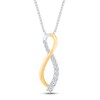 Thumbnail Image 1 of Diamond Necklace 1/5 ct tw 10K Two-Tone Gold 18"