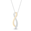 Thumbnail Image 2 of Diamond Necklace 1/5 ct tw 10K Two-Tone Gold 18"