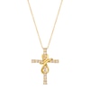 Le Vian Diamond Cross Necklace 1/2 ct tw 14K Honey Gold 18"