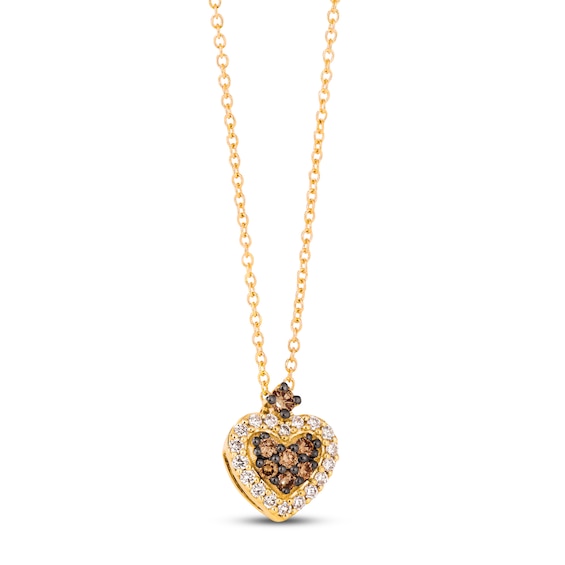 Le Vian Diamond Heart Necklace 1/4 ct tw 14K Honey Gold 18"
