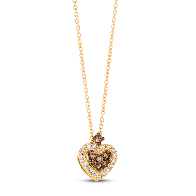 Le Vian Diamond Heart Necklace 1/4 ct tw 14K Honey Gold 18"