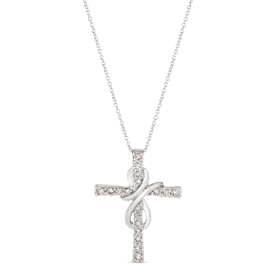 Le Vian Diamond Cross Necklace 1/2 ct tw 14K Vanilla Gold 18"