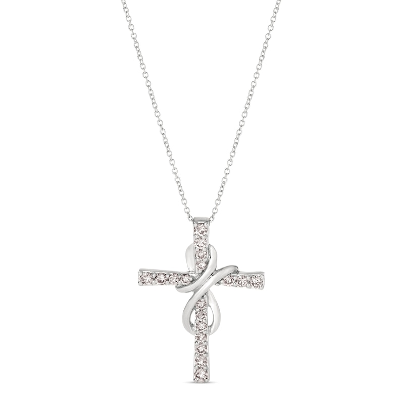 Le Vian Diamond Cross Necklace 1/2 ct tw 14K Vanilla Gold 18"