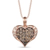 Thumbnail Image 1 of Le Vian Diamond Heart Necklace 3/8 ct tw 14K Strawberry Gold