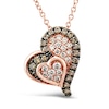 Thumbnail Image 1 of Le Vian Diamond Heart Necklace 1/2 ct tw 14K Strawberry Gold 18&quot;