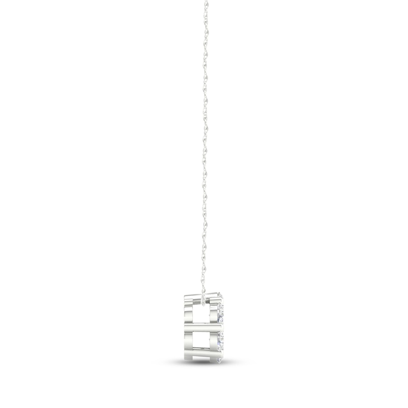 Main Image 3 of Diamond Fashion Necklace 1/5 ct tw Round-cut 10K White Gold 18&quot;