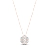 Thumbnail Image 1 of Diamond Fashion Necklace 1/4 ct tw Round-cut 10K Rose Gold 18"