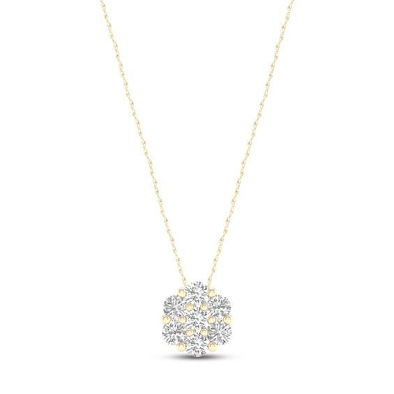Diamond Fashion Necklace 1/4 ct tw Round-cut 10K Yellow Gold 18"