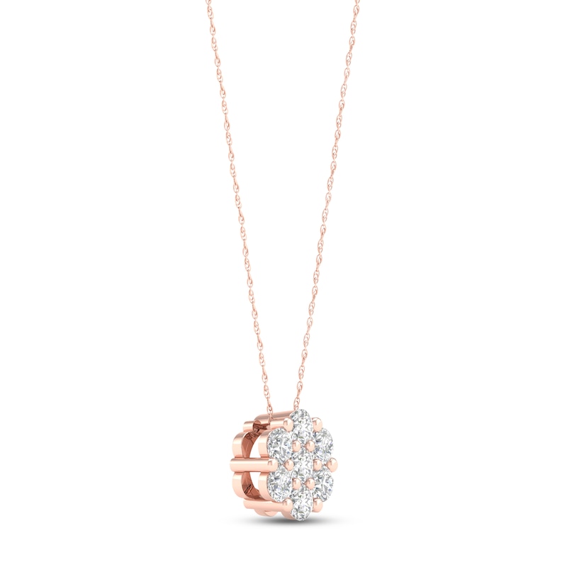 Diamond Fashion Necklace 1/3 ct tw Round-cut 10K Rose Gold 18