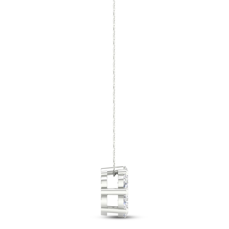 Diamond Fashion Necklace 1/3 ct tw Round-cut 10K White Gold 18"