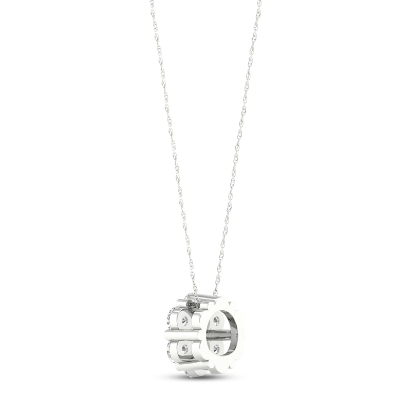 Diamond Fashion Necklace 1/3 ct tw Round-cut 10K White Gold 18"