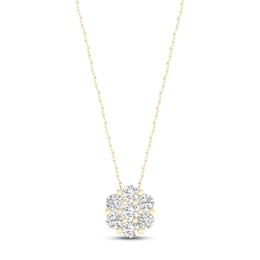 Diamond Fashion Necklace 1/3 ct tw Round-cut 10K Yellow Gold 18"