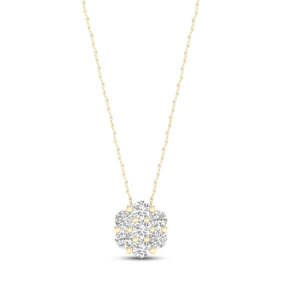 Diamond Fashion Necklace 1/3 ct tw Round-cut 10K Yellow Gold 18"
