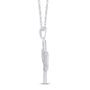 Thumbnail Image 2 of Diamond Cactus Necklace 1/10 ct tw Sterling Silver 18&quot;