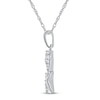 Thumbnail Image 1 of Diamond XO Necklace 1/10 ct tw Sterling Silver 18"