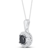 Thumbnail Image 2 of Black & White Diamond Necklace 1/2 ct tw Sterling Silver 18"